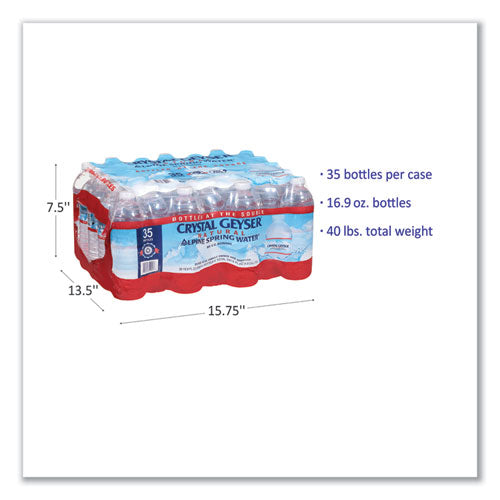 Image of Crystal Geyser® Natural Alpine Spring Water, 16.9 Oz Bottle, 35/carton