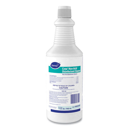 Image of Diversey Crew Neutral Non-Acid Bowl And Bathroom Disinfectant, 32 Oz Squeeze Bottle, 12/carton