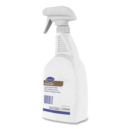 Image of Diversey Shine-Up Furniture Cleaner, Lemon Scent, 32 Oz, Trigger Spray Bottle, 12/carton