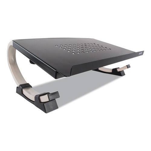Image of Allsop® Redmond Adjustable Curve Notebook Stand, 15" X 11.5" X 6", Black/silver, Supports 40 Lbs
