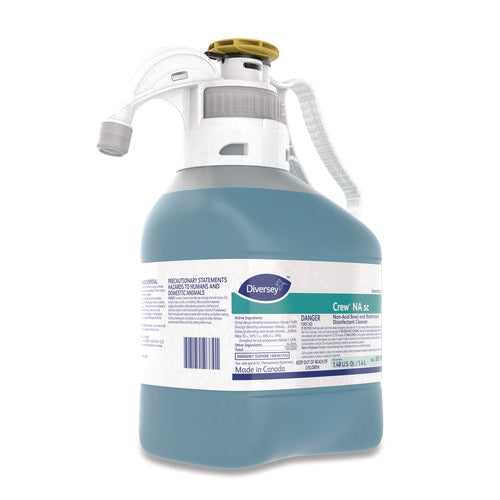 Image of Diversey Crew Non-Acid Bowl And Bathroom Disinfectant Cleaner, Floral, 47.3 Oz, 2/carton