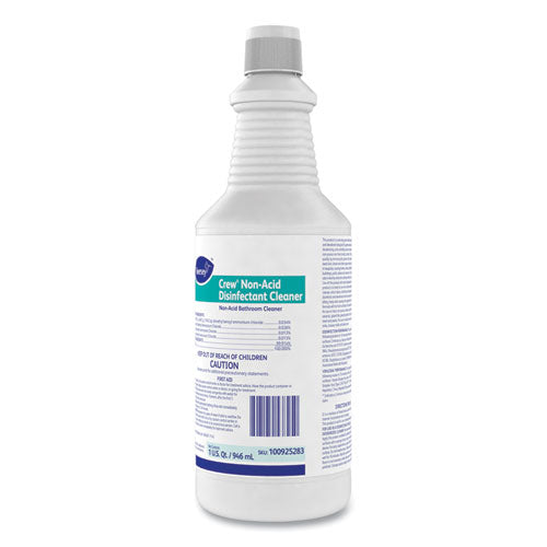 Image of Diversey Crew Neutral Non-Acid Bowl And Bathroom Disinfectant, 32 Oz Squeeze Bottle, 12/carton