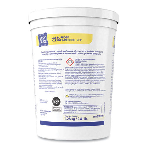 Image of Easy Paks® All-Purpose Cleaner/deodorizer, 90 .5 Oz Packets/tub, 2 Tubs/carton