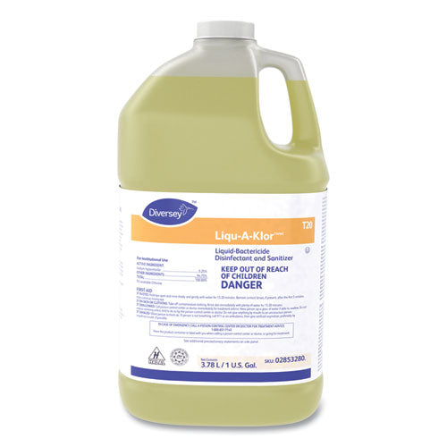 Image of Diversey Liqu-A-Klor Disinfectant/sanitizer, 1 Gal Bottle, 4/carton
