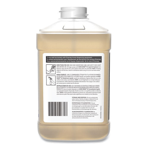 Image of Diversey Good Sense Liquid Odor Counteractant, Clean And Fresh, 84.5 Oz, 2/carton