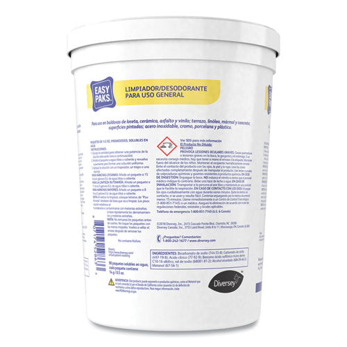 Image of Easy Paks® All-Purpose Cleaner/deodorizer, 90 .5 Oz Packets/tub, 2 Tubs/carton