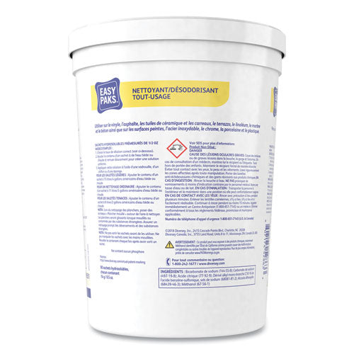 Image of Easy Paks® All-Purpose Cleaner/deodorizer, 90 .5 Oz Packets/tub, 2 Tubs/carton