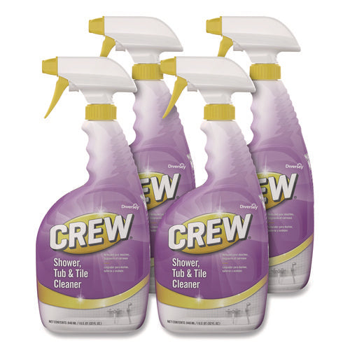 Image of Diversey Crew Shower, Tub And Tile Cleaner, Liquid, 32 Oz, 4/carton
