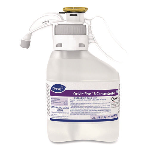 Image of Diversey Oxivir Five 16 Concentrate One Step Disinfectant Cleaner, Liquid, 1.4 L, 2/ct