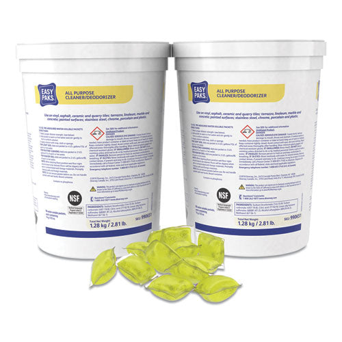 Image of Easy Paks® All-Purpose Cleaner/deodorizer, 90 .5 Oz Packets/tub, 2 Tubs/carton