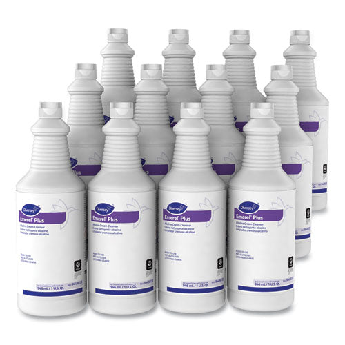 Image of Diversey Emerel Plus Cream Cleanser, Odorless, 32 Oz Squeeze Bottle, 12/carton