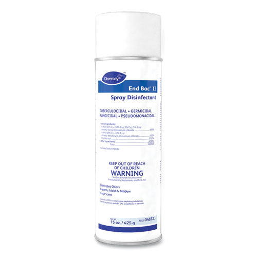 Image of Diversey End Bac Ii Spray Disinfectant, Fresh Scent, 15 Oz Aerosol Spray, 12/carton