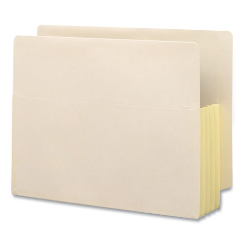 Image of Smead Manila End Tab File Pockets with Tear Resistant Gussets, 3.5" Expansion, Letter Size, Manila, 10/Box