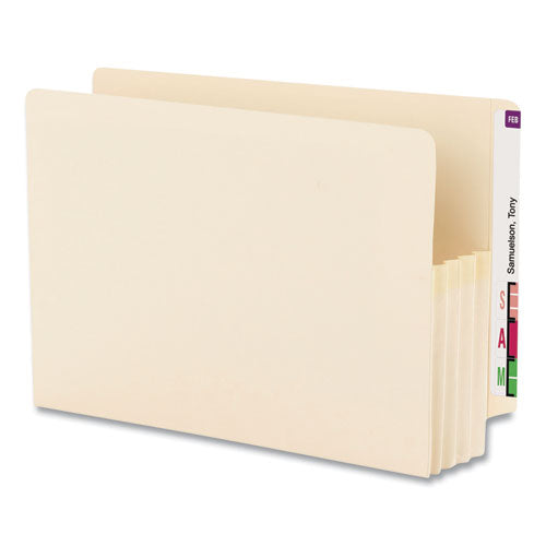 Image of Smead Manila End Tab File Pockets, 3.5" Expansion, Legal Size, Manila, 25/box