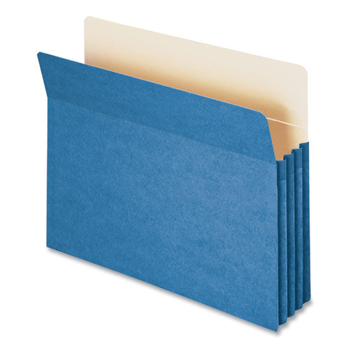 Image of Smead Colored File Pockets, 3.5" Expansion, Letter Size, Blue