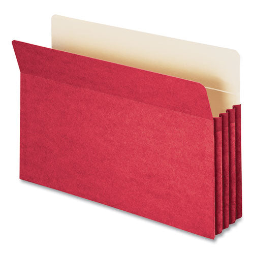 Image of Smead Colored File Pockets, 3.5" Expansion, Legal Size, Red
