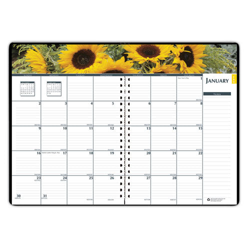 Image of House of Doolittle Express Track Recycled Weekly Appointment Book/Monthly Planner, 8 x 5, Black Cover, 13-Month: Jan 2025 to Jan 2026