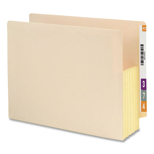Image of Smead Manila End Tab File Pockets with Tear Resistant Gussets, 5.25" Expansion, Letter Size, Manila, 10/Box