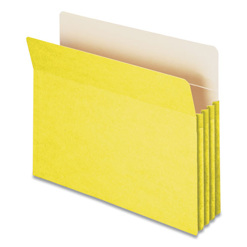 Image of Smead Colored File Pockets, 3.5" Expansion, Letter Size, Yellow