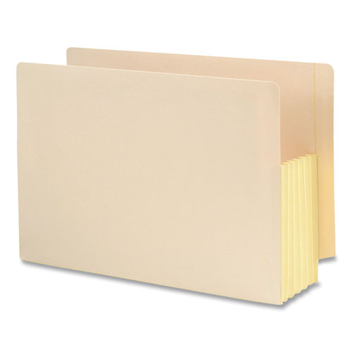 Image of Smead Manila End Tab File Pockets with Tear Resistant Gussets, 5.25" Expansion, Legal Size, Manila, 10/Box
