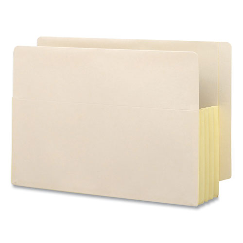 Image of Smead Manila End Tab File Pockets with Tear Resistant Gussets, 3.5" Expansion, Legal Size, Manila, 10/Box