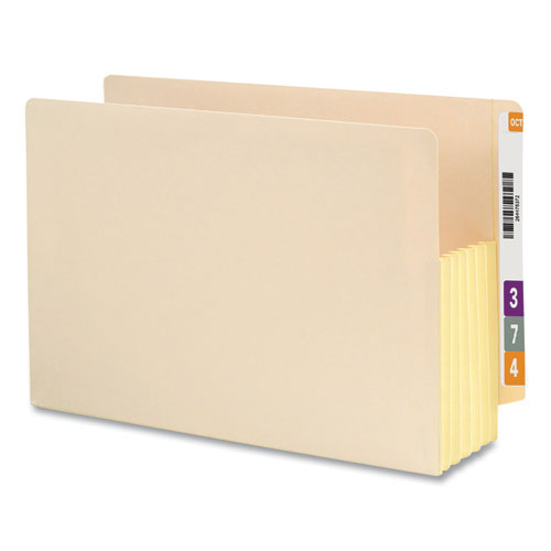 Image of Smead Manila End Tab File Pockets with Tear Resistant Gussets, 5.25" Expansion, Legal Size, Manila, 10/Box