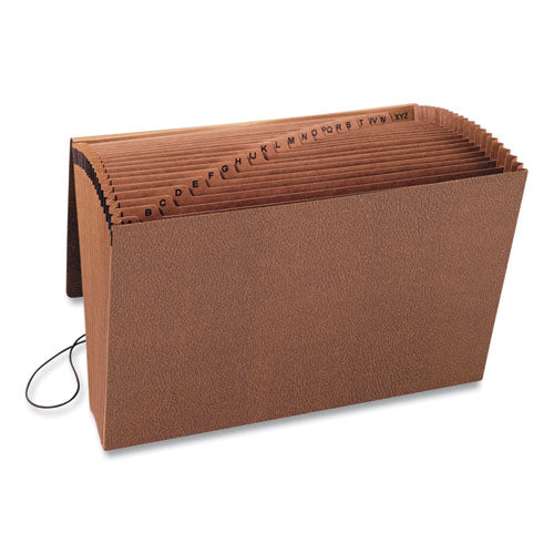 Image of Smead TUFF Expanding Wallet, 21 Sections, Elastic Cord Closure, 1/21-Cut Tabs, Legal Size, Redrope