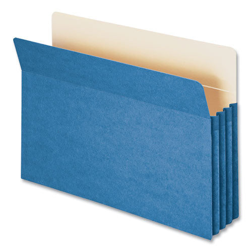 Image of Smead Colored File Pockets, 3.5" Expansion, Legal Size, Blue