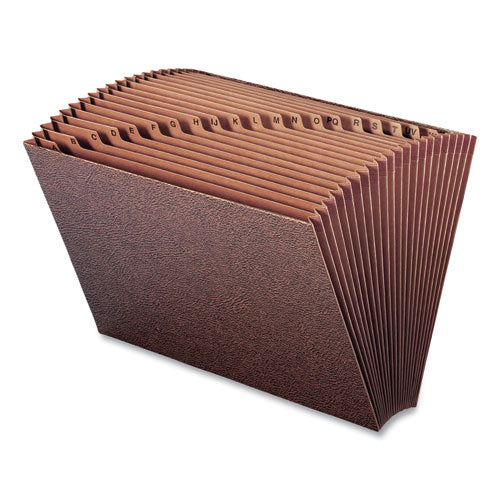 Image of Smead TUFF Expanding Open-Top Stadium File, 21 Sections, 1/21-Cut Tabs, Legal Size, Redrope
