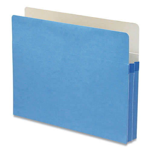 Image of Smead Colored File Pockets, 1.75" Expansion, Letter Size, Blue