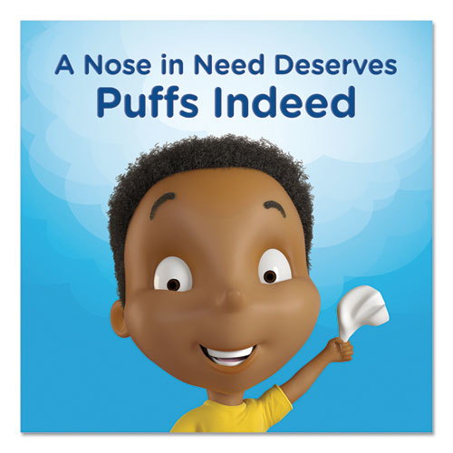 Image of Puffs® Plus Lotion Facial Tissue, 2-Ply, White, 124/Box, 3 Box/Pack, 8 Packs/Carton