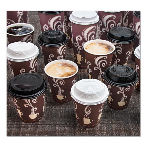 Image of SOLO® Thermoguard Insulated Paper Hot Cups, 12 oz, Steam Print Design, 600/Carton