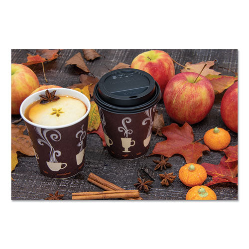 Image of SOLO® Thermoguard Insulated Paper Hot Cups, 12 oz, Steam Print Design, 600/Carton