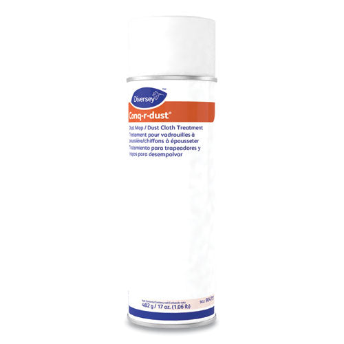 Image of Diversey Conq-R-Dust Dust Mop/dust Cloth Treatment, Amine Scent, 17 Oz Aerosol Spray, 12/carton