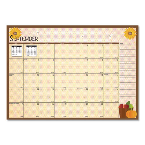 Image of House of Doolittle Seasonal Monthly Planner, Illustrated Seasons Artwork, 10 x 7, Light Blue Cover, 12-Month (Jan to Dec): 2025