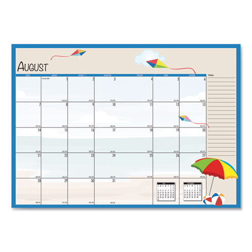Image of House of Doolittle Seasonal Monthly Planner, Illustrated Seasons Artwork, 10 x 7, Light Blue Cover, 12-Month (Jan to Dec): 2025