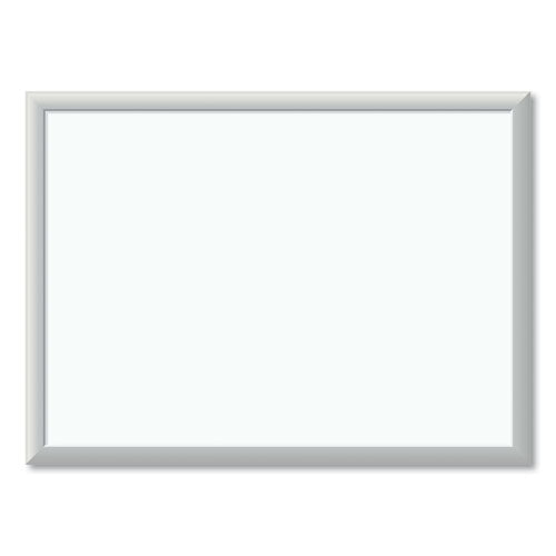 Image of U Brands Melamine Dry Erase Board, 24" x 18" (Actual Size: 23" x 17"), White Surface, Satin Aluminum Frame