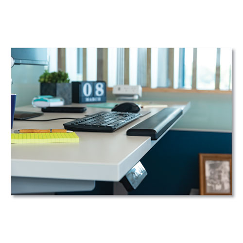 Image of 3M Gel Wrist Rest for Standing Desks, 30.13 x 3.25, Black
