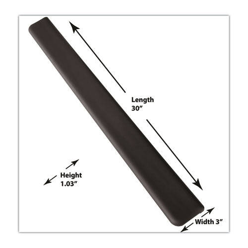 Image of 3M Gel Wrist Rest for Standing Desks, 30.13 x 3.25, Black