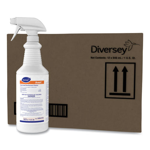 Image of Diversey Avert Sporicidal Disinfectant Cleaner, 32 Oz Spray Bottle, 12/carton