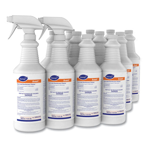 Image of Diversey Avert Sporicidal Disinfectant Cleaner, 32 Oz Spray Bottle, 12/carton