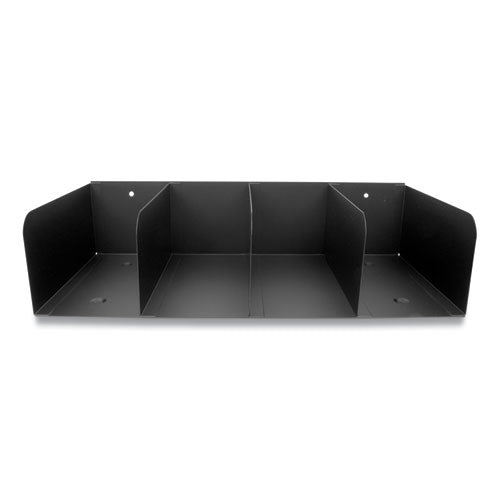 Image of CONTROLTEK® Trays, 4 Compartments, 16 X 8 X 4, Heavy Gauge Steel, Black