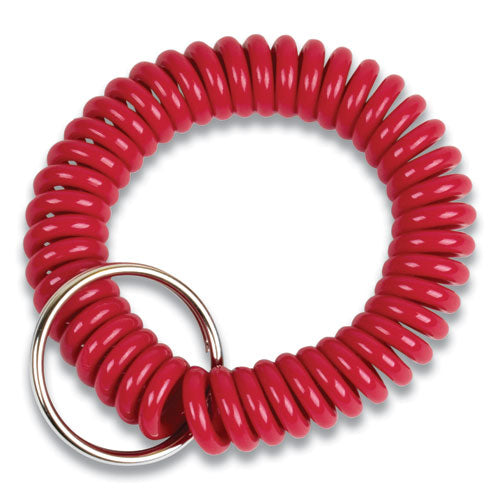 Image of CONTROLTEK® Wrist Key Coil Key Organizers, Red, 12/pack