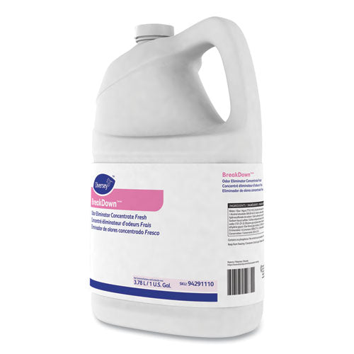Image of Diversey Breakdown Odor Eliminator, Fresh Scent, Liquid, 1 Gal Bottle