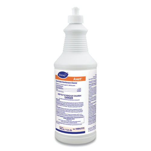 Image of Diversey Avert Sporicidal Disinfectant Cleaner, 32 Oz Spray Bottle, 12/carton