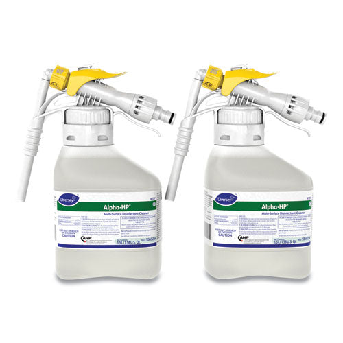 Image of Diversey Alpha-Hp Multi-Surface Disinfectant Cleaner, Citrus Scent, 1.5 L Rtd Spray Bottle, 2/carton