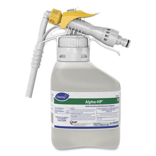 Image of Diversey Alpha-Hp Multi-Surface Disinfectant Cleaner, Citrus Scent, 1.5 L Rtd Spray Bottle, 2/carton