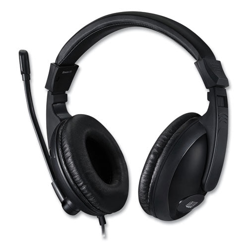 Image of Adesso Xtream H5U Binaural Over The Head Headset with Microphone, Black
