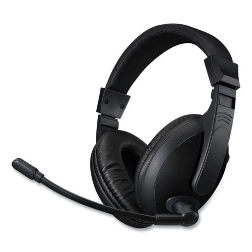 Image of Adesso Xtream H5U Binaural Over The Head Headset with Microphone, Black