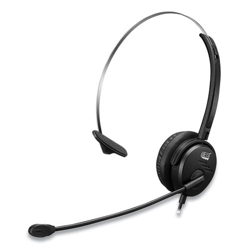 Image of Adesso Xtream P1 Monaural Over the Head Headset with Microphone, Black